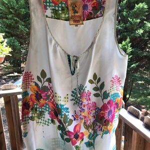 Johnny Was silk tank top M